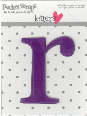 Heidi Grace - Girlfriends - Plastic Alpha Stickers r - 2/pk  (sold in 3's)